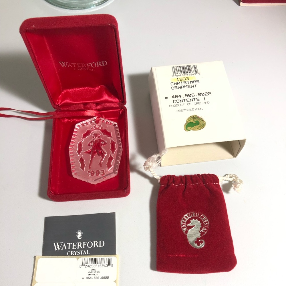 1993 Waterford Crystal Christmas Ornaments